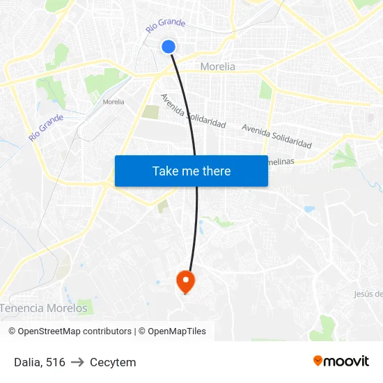 Dalia, 516 to Cecytem map