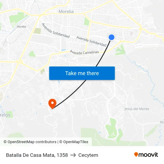 Batalla De Casa Mata, 1358 to Cecytem map