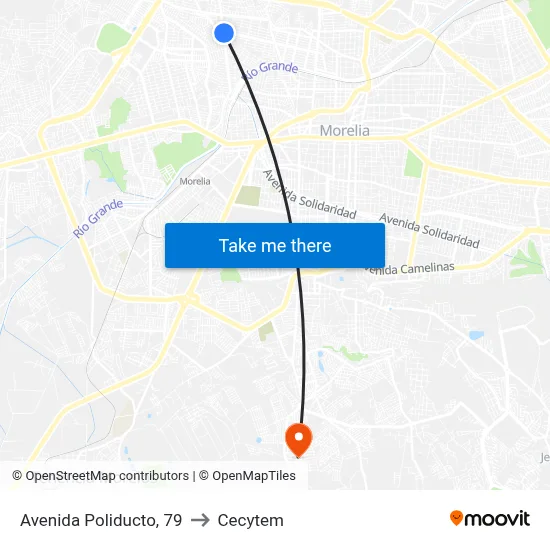 Avenida Poliducto, 79 to Cecytem map