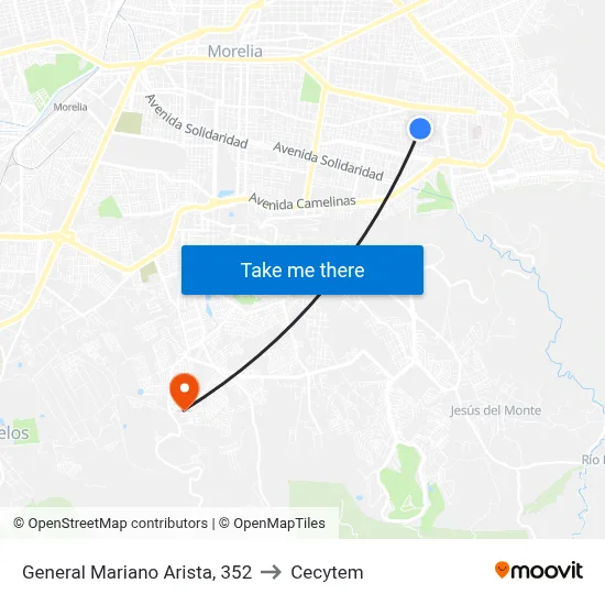 General Mariano Arista, 352 to Cecytem map