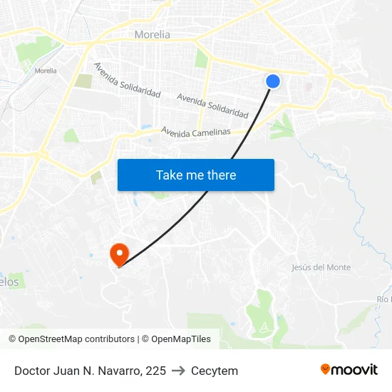Doctor Juan N. Navarro, 225 to Cecytem map