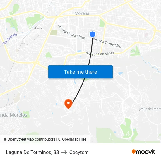 Laguna De Términos, 33 to Cecytem map