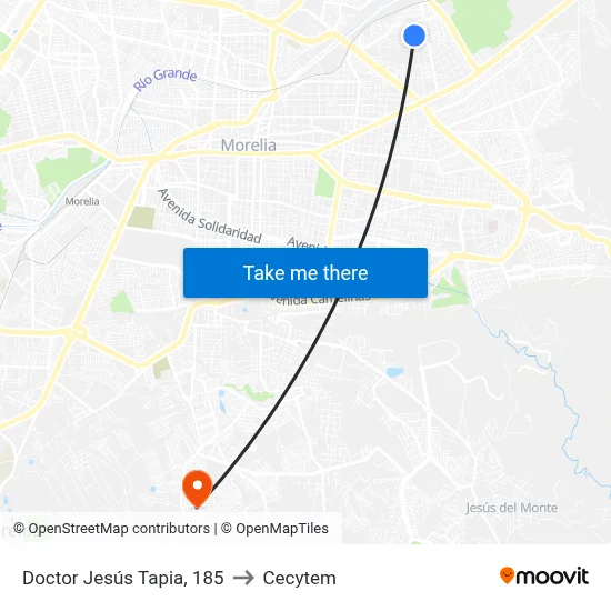 Doctor Jesús Tapia, 185 to Cecytem map