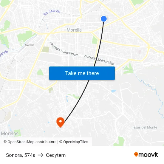 Sonora, 574a to Cecytem map