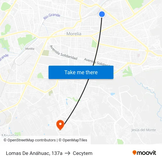 Lomas De Anáhuac, 137a to Cecytem map