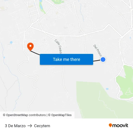 3 De Marzo to Cecytem map