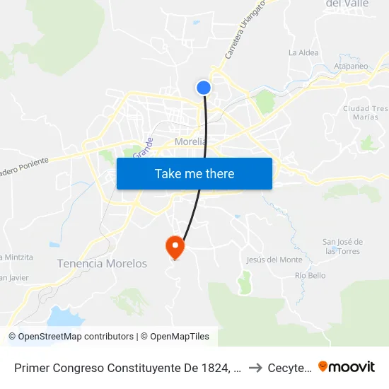 Primer Congreso Constituyente De 1824, 863 to Cecytem map