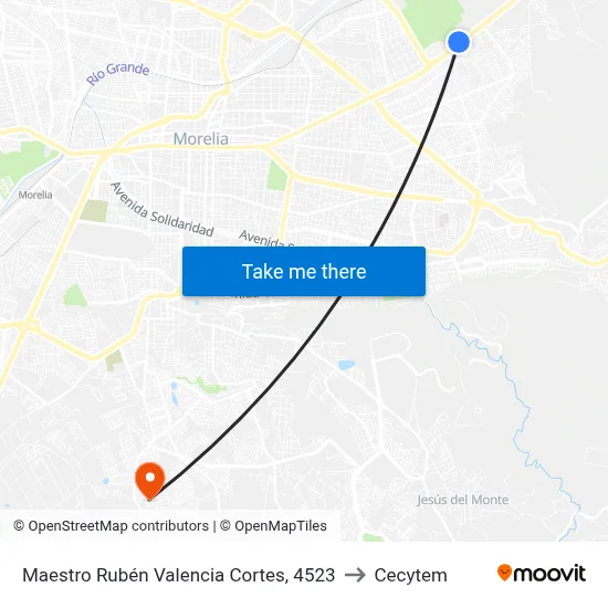 Maestro Rubén Valencia Cortes, 4523 to Cecytem map