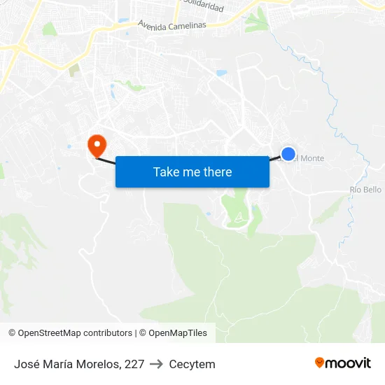 José María Morelos, 227 to Cecytem map