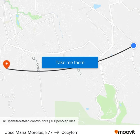 José María Morelos, 877 to Cecytem map
