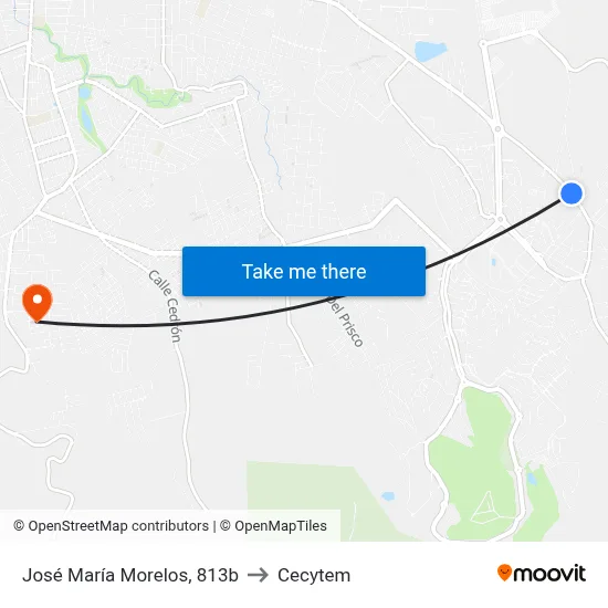 José María Morelos, 813b to Cecytem map