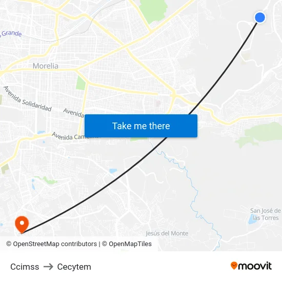 Ccimss to Cecytem map