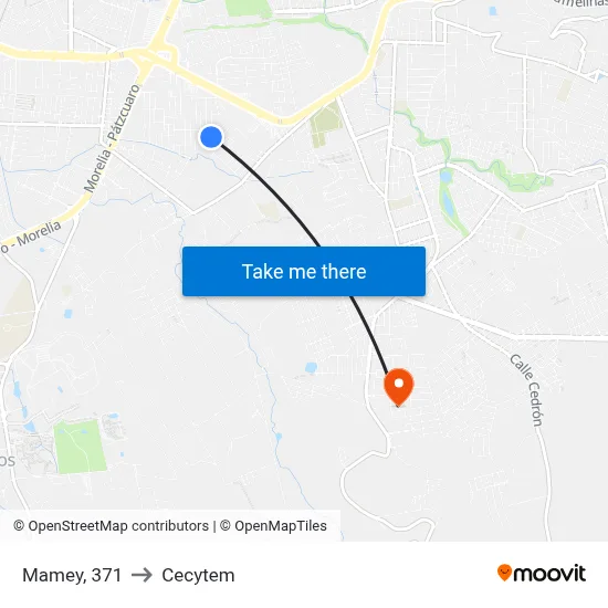 Mamey, 371 to Cecytem map