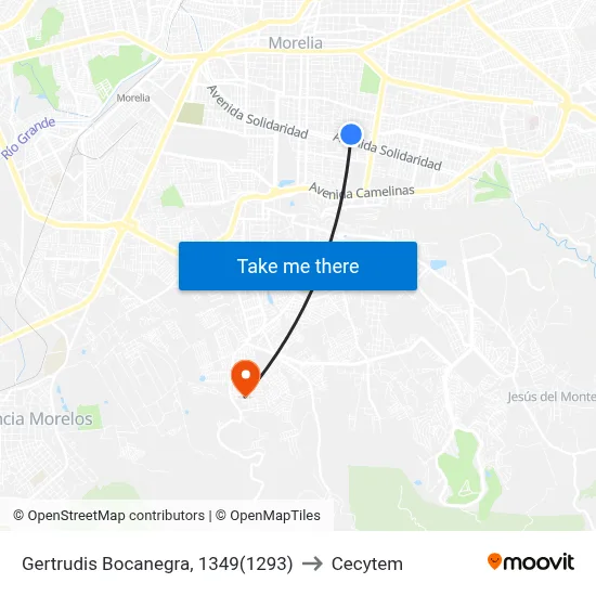 Gertrudis Bocanegra, 1349(1293) to Cecytem map