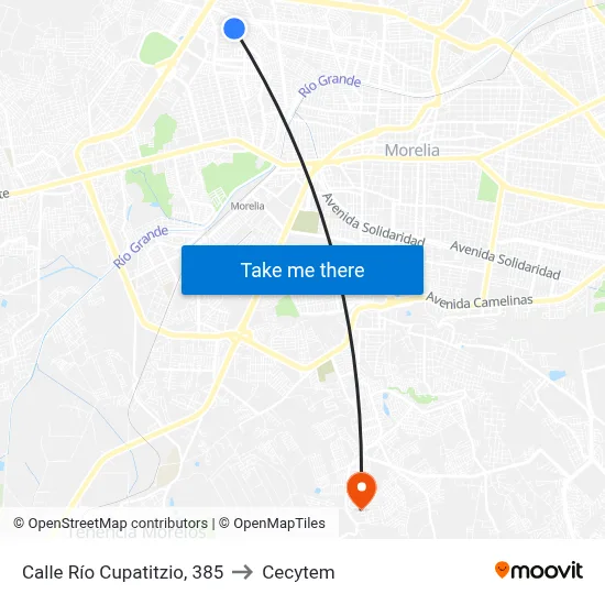 Calle Río Cupatitzio, 385 to Cecytem map