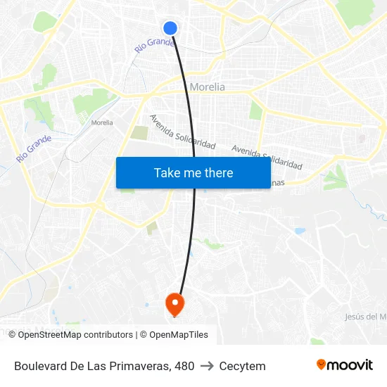 Boulevard De Las Primaveras, 480 to Cecytem map