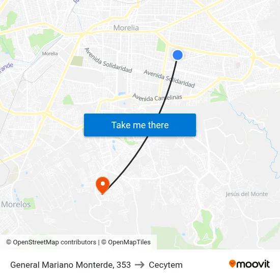 General Mariano Monterde, 353 to Cecytem map