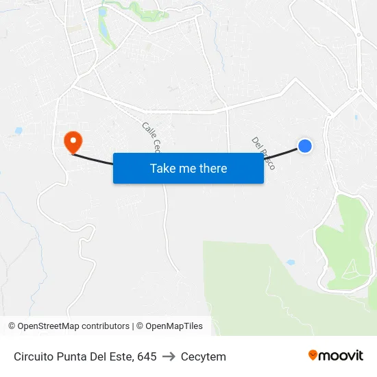Circuito Punta Del Este, 645 to Cecytem map