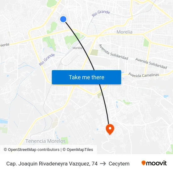 Cap. Joaquin Rivadeneyra Vazquez, 74 to Cecytem map