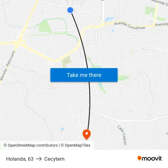 Holanda, 63 to Cecytem map