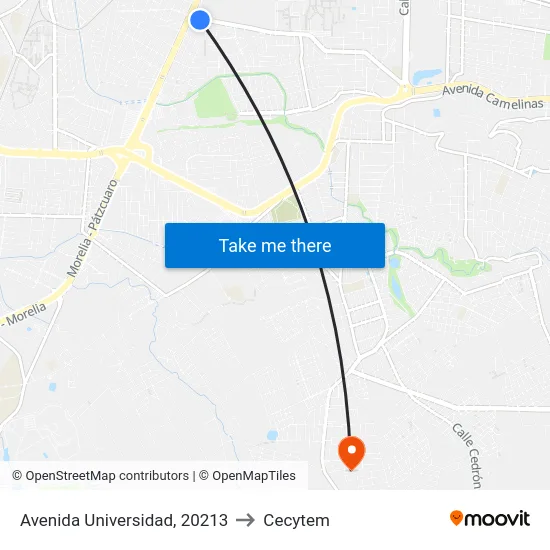 Avenida Universidad, 20213 to Cecytem map