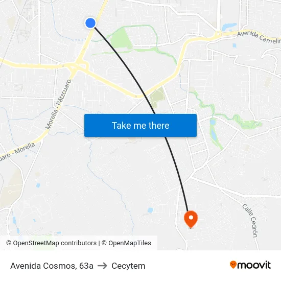 Avenida Cosmos, 63a to Cecytem map