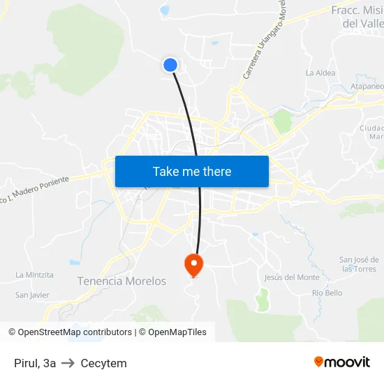 Pirul, 3a to Cecytem map