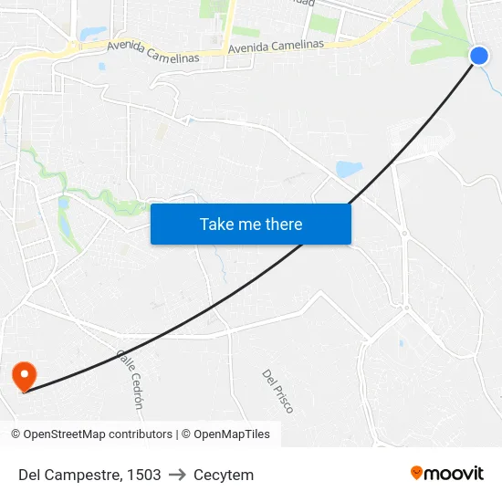 Del Campestre, 1503 to Cecytem map