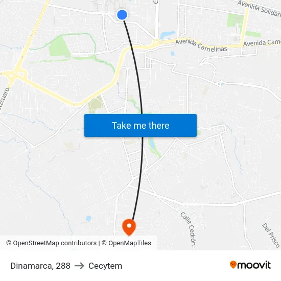 Dinamarca, 288 to Cecytem map