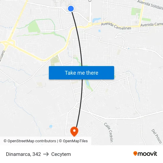 Dinamarca, 342 to Cecytem map
