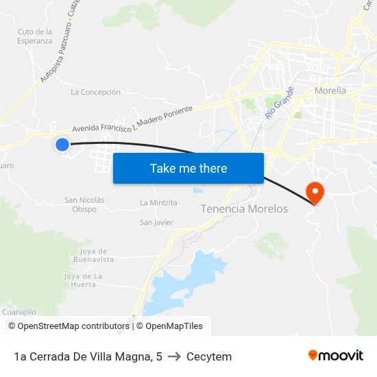 1a Cerrada De Villa Magna, 5 to Cecytem map
