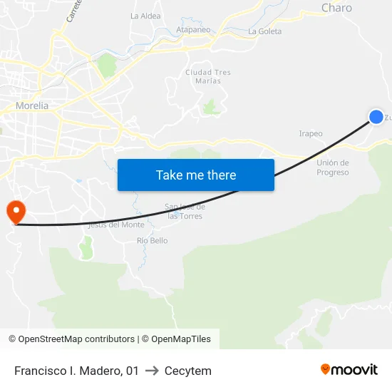 Francisco I. Madero, 01 to Cecytem map