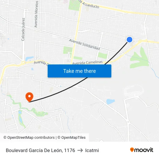 Boulevard García De León, 1176 to Icatmi map