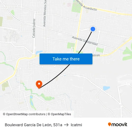 Boulevard García De León, 531a to Icatmi map