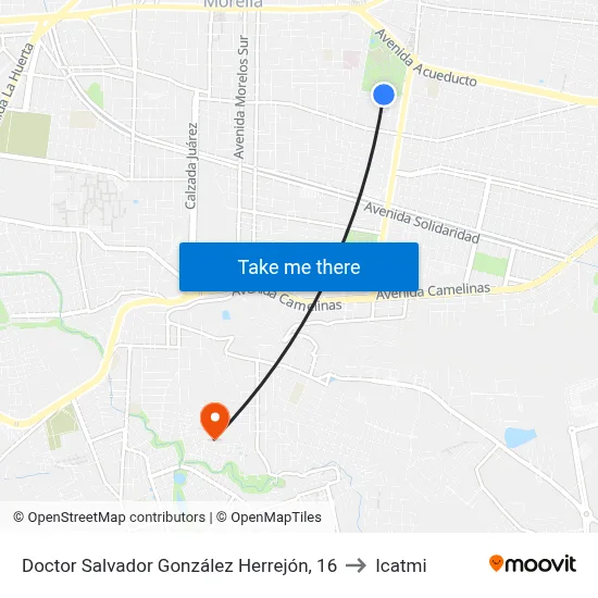 Doctor Salvador González Herrejón, 16 to Icatmi map