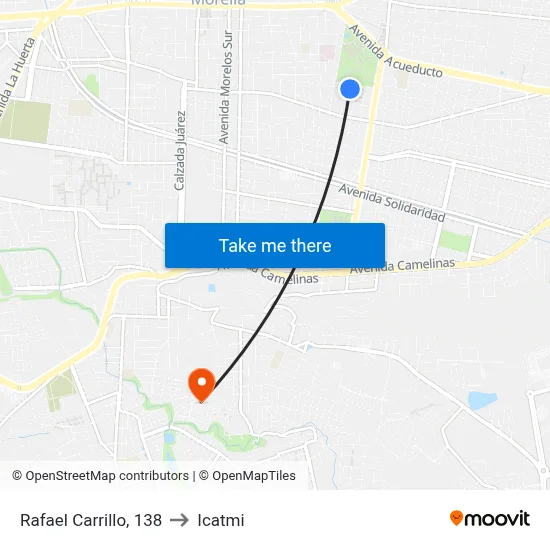 Rafael Carrillo, 138 to Icatmi map