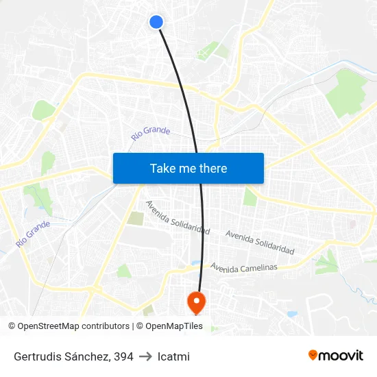 Gertrudis Sánchez, 394 to Icatmi map