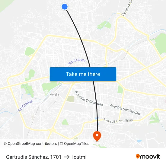 Gertrudis Sánchez, 1701 to Icatmi map