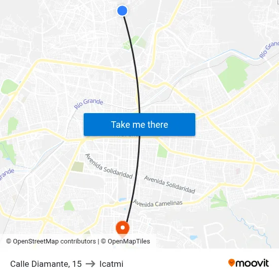 Calle Diamante, 15 to Icatmi map