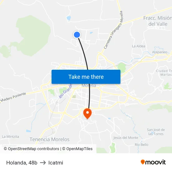 Holanda, 48b to Icatmi map