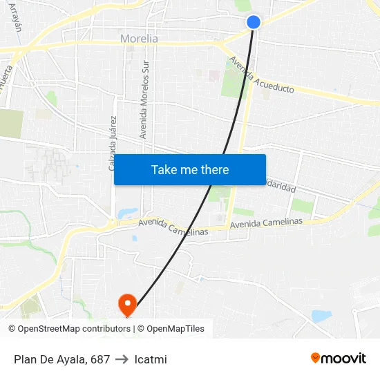 Plan De Ayala, 687 to Icatmi map