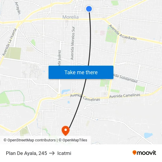 Plan De Ayala, 245 to Icatmi map
