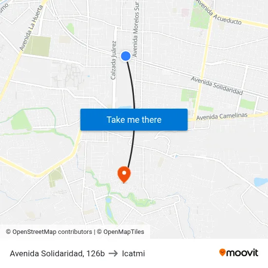 Avenida Solidaridad, 126b to Icatmi map