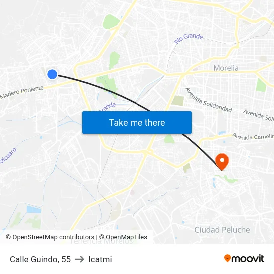 Calle Guindo, 55 to Icatmi map