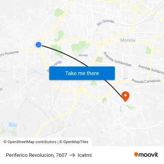 Periferico Revolucion, 7607 to Icatmi map