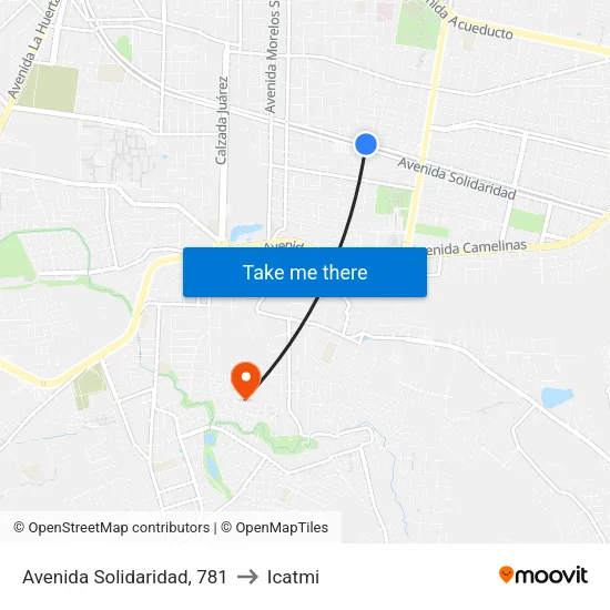 Avenida Solidaridad, 781 to Icatmi map