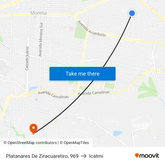 Platanares De Ziracuaretiro, 969 to Icatmi map