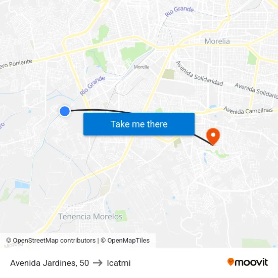 Avenida Jardines, 50 to Icatmi map