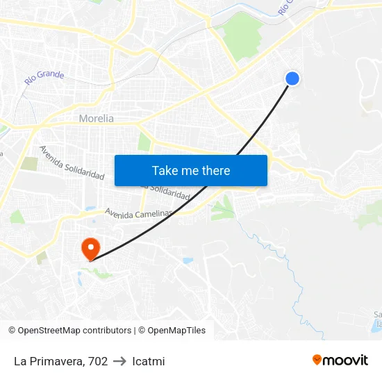 La Primavera, 702 to Icatmi map