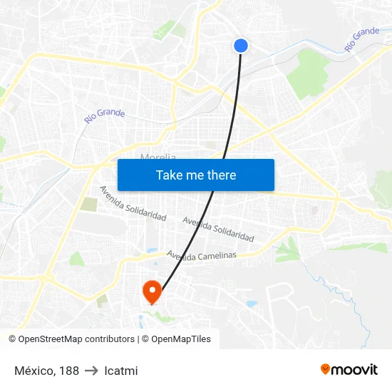 México, 188 to Icatmi map
